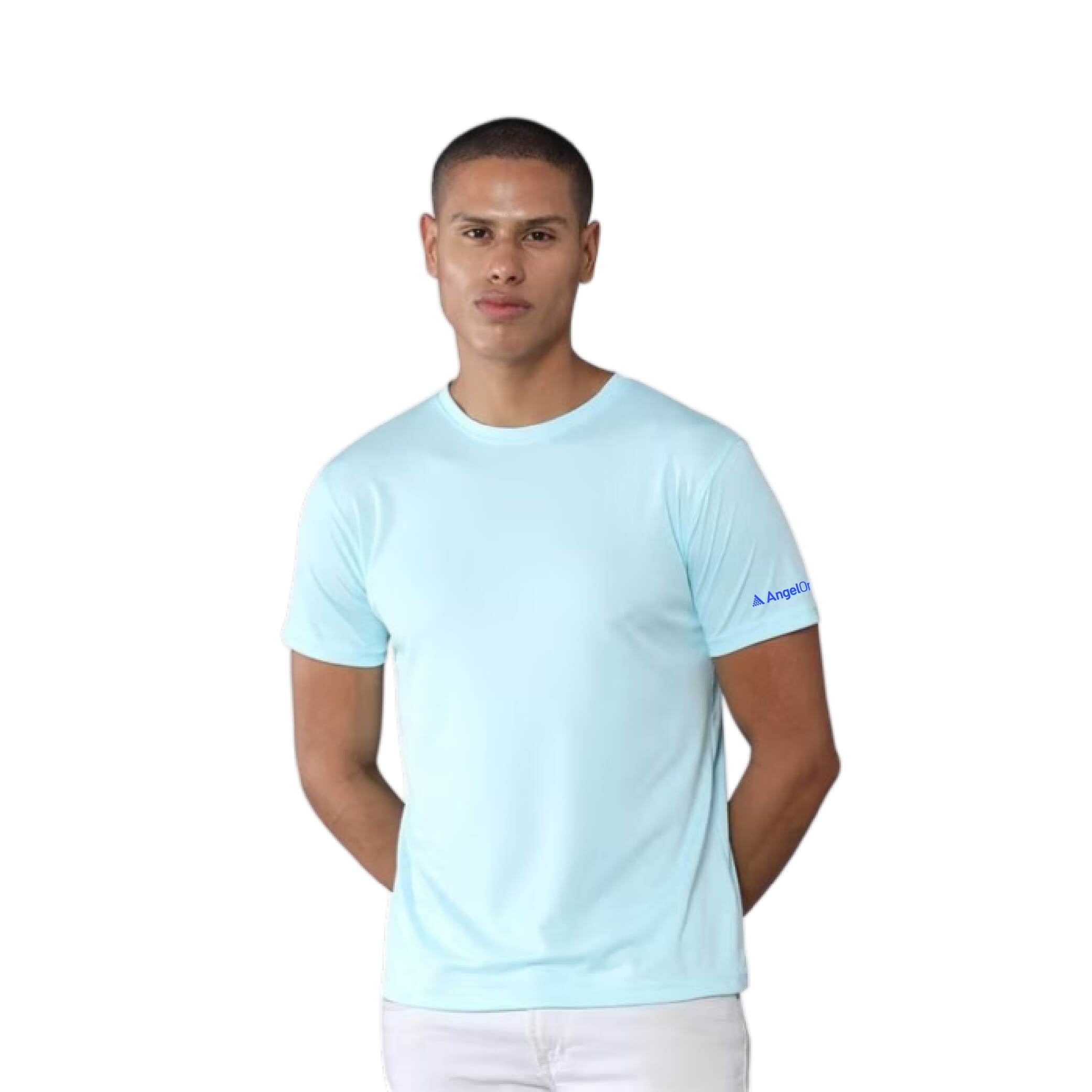 Greys&Blues Mobilitee Round Neck T-Shirt- Ice Blue